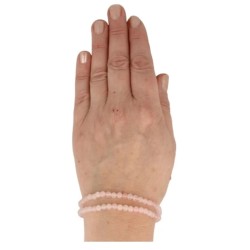 Roze kwarts kralenarmband 4 mm