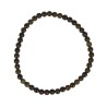 Obsidiaan goud kralenarmband 4 mm