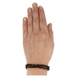 Obsidiaan goud kralenarmband 4 mm