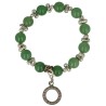 Aventurijn groen fashion kralenarmband met bedel