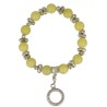 Jade olijf fashion kralenarmband met bedel