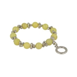 Jade olijf fashion kralenarmband met bedel