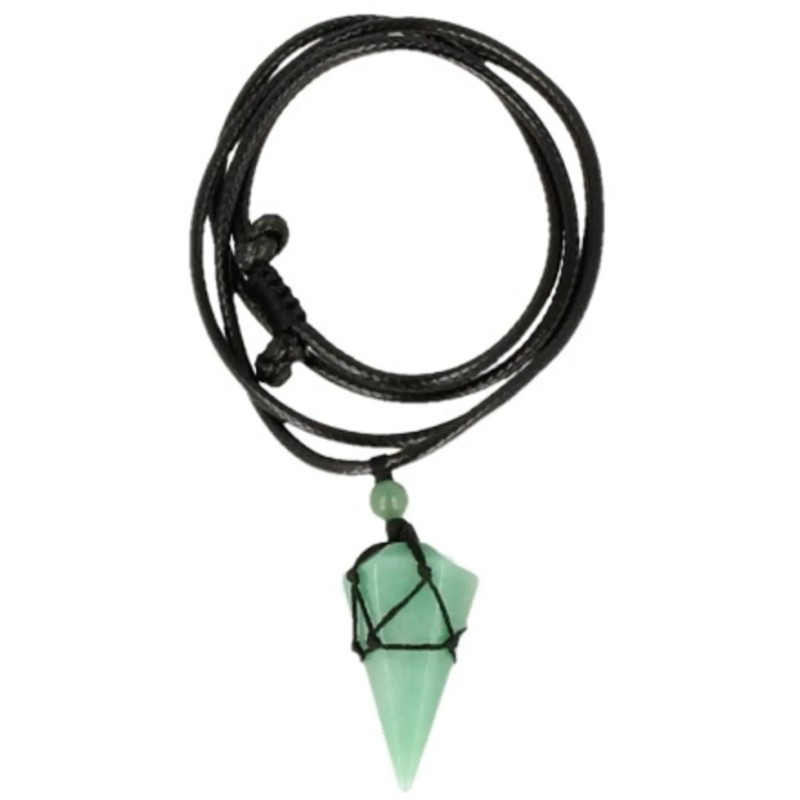 Aventurijn groen ketting mannen cone