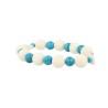 Edelsteen armband Howliet blauw / Parelmoer / Schuimkoraal wit (imitatie)