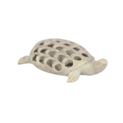 Speksteen waterschildpad in waterschildpad 9,5 cm