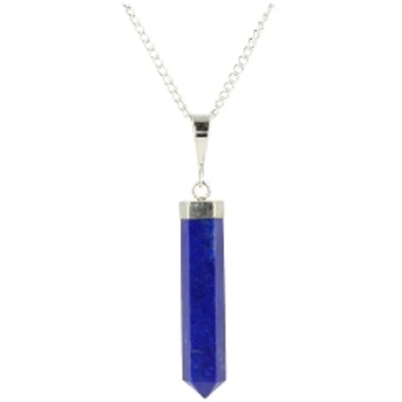 Lapis Lazuli punthanger met zilver kapje