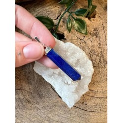 Lapis Lazuli punthanger met zilver kapje