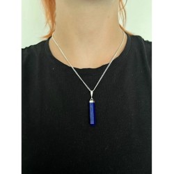 Lapis Lazuli punthanger met zilver kapje