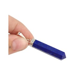 Lapis Lazuli punthanger met zilver kapje