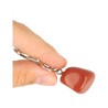 Dier & Welzijn halsband hanger Jaspis rood