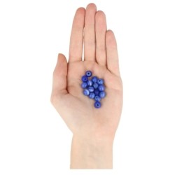 Kralen Parelmoer 7 mm blauw - 15 st. (bijgekleurd)