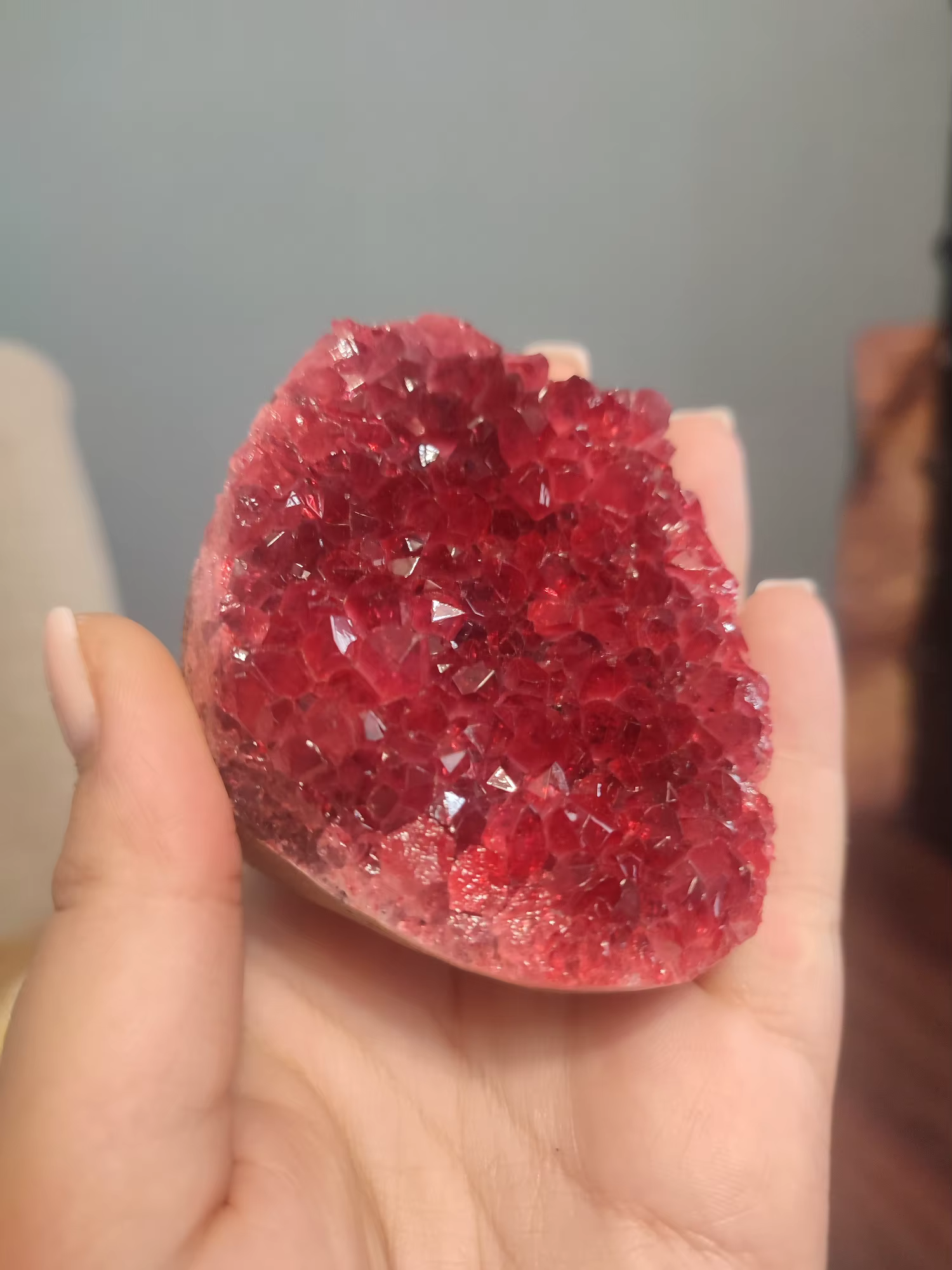 Healing kristallen testimonial - Rozenkwarts bergkristal klant foto