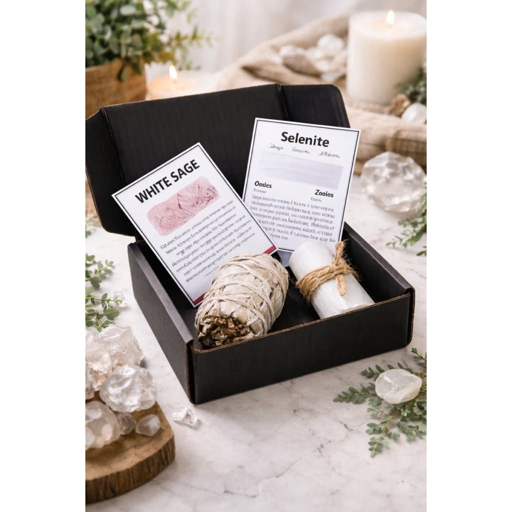S4H White Sage & Seleniet Set – Zo Reinig Je Energie en Ruimtes - Reinigingskit Spiritueel wierook