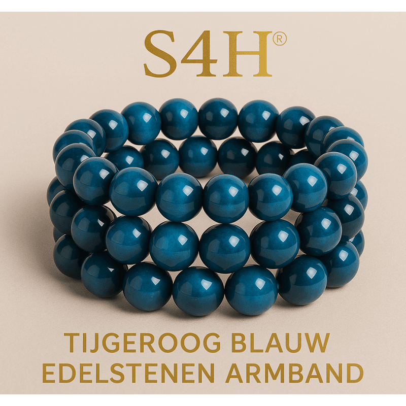 S4H Blauwe Tijgeroog Armband Set – Edelsteen voor Kracht en Bescherming