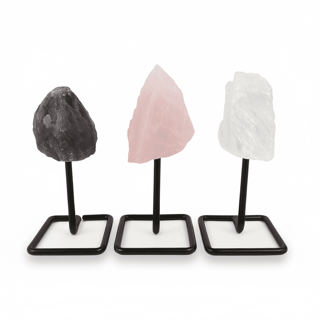 S4H Gouden Driehoek op Standaard – Edelstenen voor Balans en Harmonie