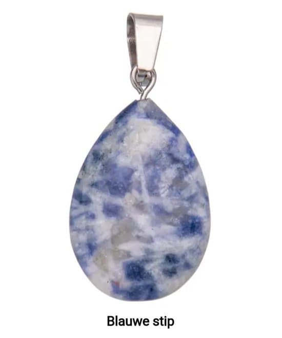 S4H Blauwe Sodaliet Hanger Druppel 2 stuks