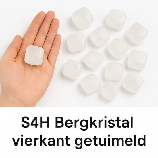 S4H Bergkristal vierkant getuimeld (90-100 Gram)