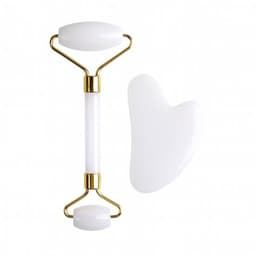 S4H Witte Jade Gezichtsroller & Gua Sha Set