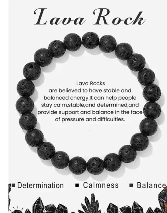 S4H Lavarock Armband – Edelsteen voor Aarding en Innerlijke Stabiliteit