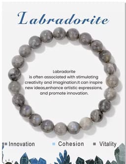 S4H Labradorite Edelstenen armband 8 mm kralen / size 18 cm