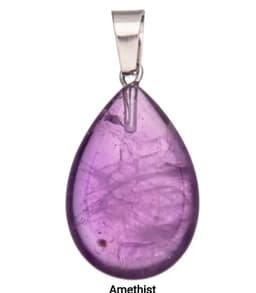 S4H Amethist Hanger Druppel 2 stuks