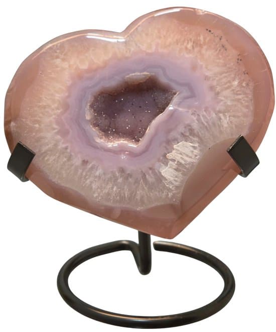 S4H Roze Amethist Gepolijste Hart – 100mm x 80mm – 182 gram