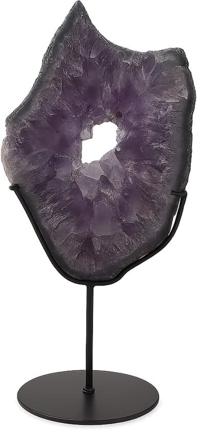 S4H Amethist Schijf op Standaard – Edelsteen voor Rust en Zuivering