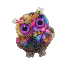 🦉 S4H Fui Gui Regenboog Uil – Symboliek van Wijsheid, Intuïtie & Bescherming – Handgemaakt Decoratief Beeldje