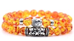 S4H Barnsteen Buddha Armband – Edelsteen voor Levensvreugde en Innerlijke Rust