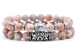 S4H Buddha Armband edelstenen Roze Jaspis – 8 mm kralen – Innerlijke rust & bescherming