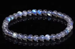 S4H maansteen blauw armband – A5 kwaliteit – 6 mm kralen – maat 18 cm