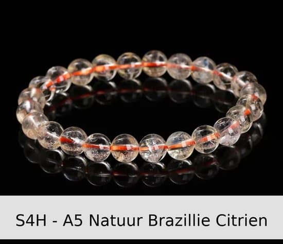 S4H Citrien Armband – 5A Kwaliteit uit Brazilië (natuurlijke edelsteen, 8 mm)