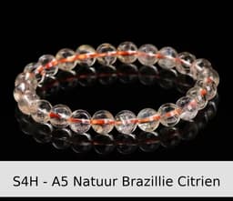 S4H Citrien Armband – 5A Kwaliteit uit Brazilië (natuurlijke edelsteen, 8 mm)