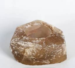 S4H Fluoriet Ruwe Theelichthouder – Edelsteen voor Focus en Helderheid