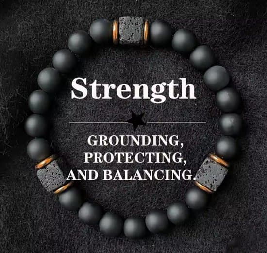 S4H - Edelstenen Onyx en Lavasteen Kracht Armband – Aardend, Beschermend & Balancerend (Lava & Mat Onyx)