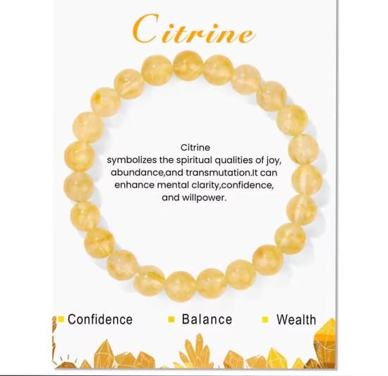 S4H Citrien Armband – Edelsteen voor Zelfvertrouwen en Manifestatie