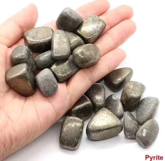 S4H Pyriet Trommelstenen – Edelsteen voor Kracht en Zelfvertrouwen