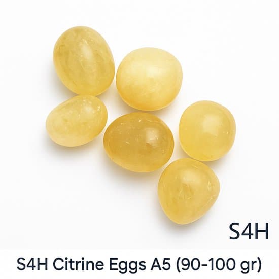 S4H Citrine Eggs A5 (90-100 gr) – Premium Edelsteen