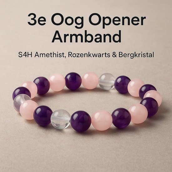 S4H Gouden Driehoek Armband – Edelsteen voor Balans en Harmonie