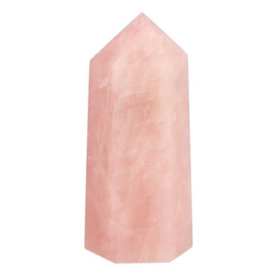 S4H Rozenkwarts Edelsteen Punt A5+ – Edelsteen voor Liefde en Harmonie