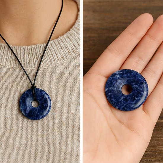 S4H - Gepolijste Donut sodalite 30 mm