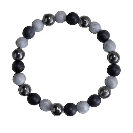 S4H Hematiet en Mat Onyx Armband – Edelsteen voor Balans en Bescherming