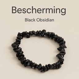 S4H 2 stuks Zwarte Obsidian Splitarmband 18 cm