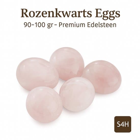S4H Rozenkwarts Eggs – Edelsteen voor Onvoorwaardelijke Liefde