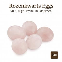 S4H Rozenkwarts Eggs – Edelsteen voor Onvoorwaardelijke Liefde