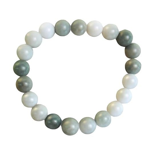 S4H Armband – Groene Aventurijn & Witte Agaat – 8 mm – 17 cm