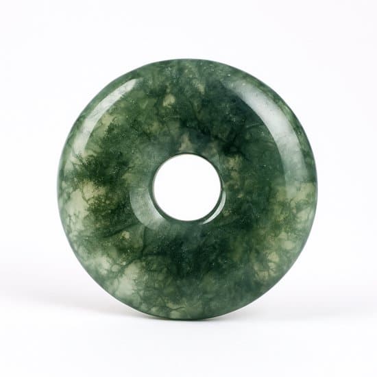 S4H - Gepolijste Donut mos agaat 30 mm