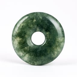 S4H - Gepolijste Donut mos agaat 30 mm