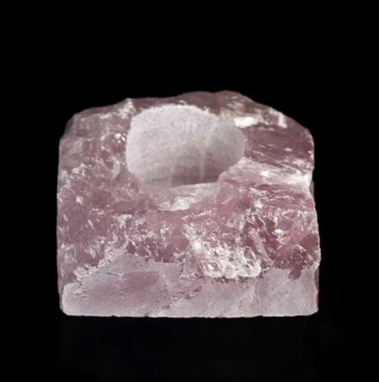 S4H Ruwe Paarse Kristal Theelichthouder – Edelsteen voor Spirituele Bescherming