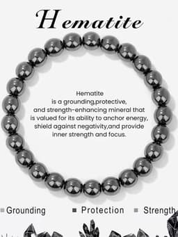 S4H hematiet Edelstenen armband 8mm krallen / size 17cm